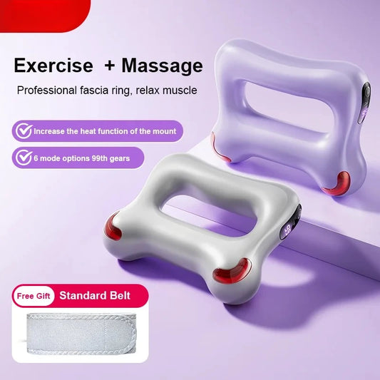 Vibrating Fascia Ring Massage Gun with Hear Pain Relief